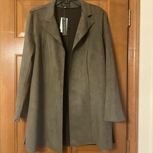 NWT Premise Women’s Olive Green Faux Leather Jacket Size Medium